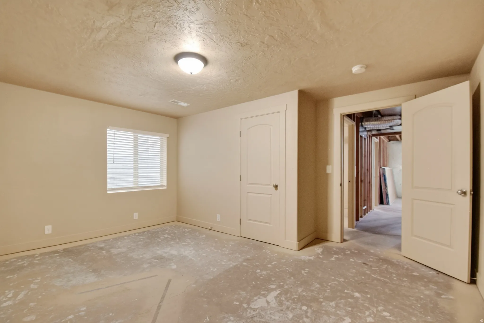 Third finished basement bedroom - only needing flooring