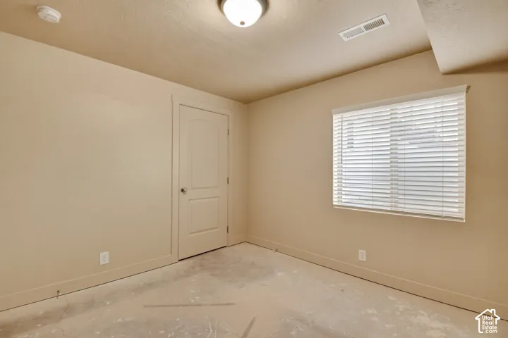 Second finished basement bedroom - only needing flooring