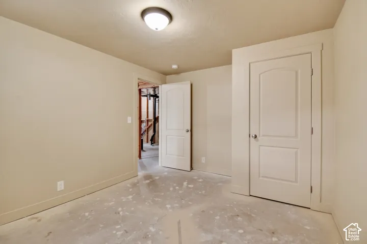 First finished basement bedroom - only needing flooring