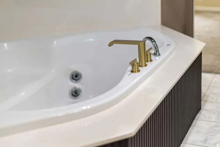 Master Bathroom with large jetted tub