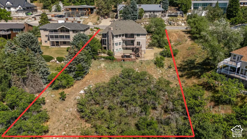 Expansive hillside property featuring mature trees and natural landscaping