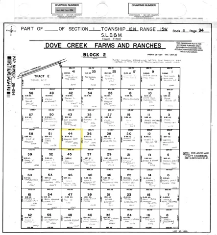 Survey Plat. Displaying land division into blocks and parcels with ownership details
