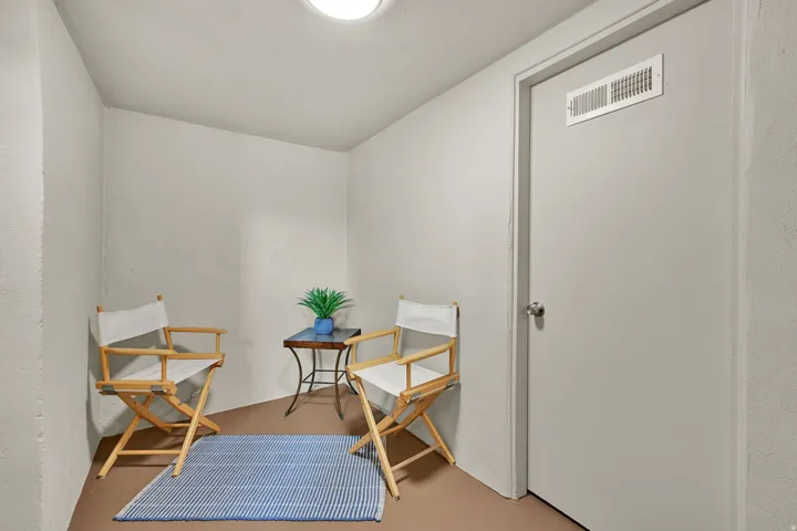 Neutral-toned walls and flooring provide a versatile foundation