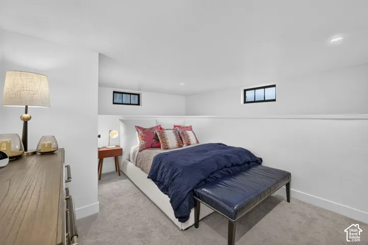 Great 3rd bedroom in basement.  Large closet.  Great charm with with shelf.