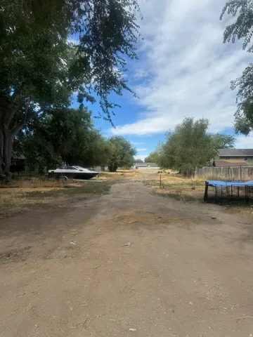 Expansive lot featuring mature trees along the perimeter and a clear, unpaved surface