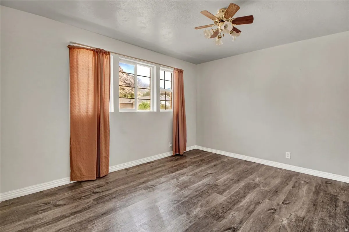 Basement family room can easily be used as a 4th bedroom