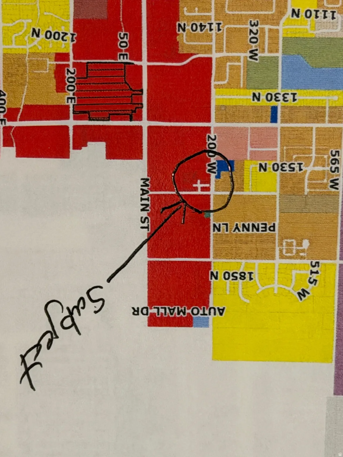 Plat Map. Illustrating the location of the property relative to identified streets and parcels