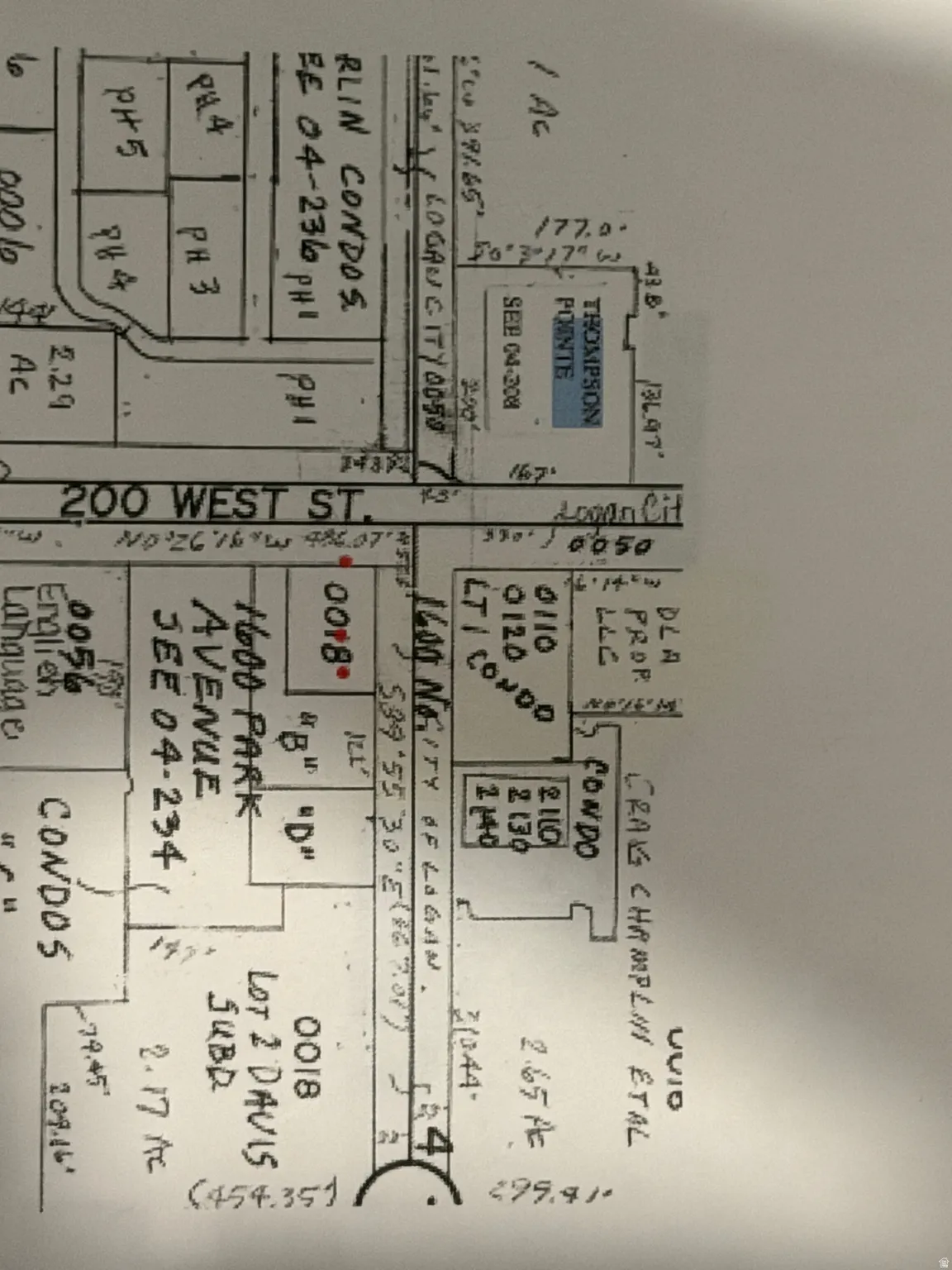 Real estate plat map. Displaying property boundaries, lot numbers, and street names