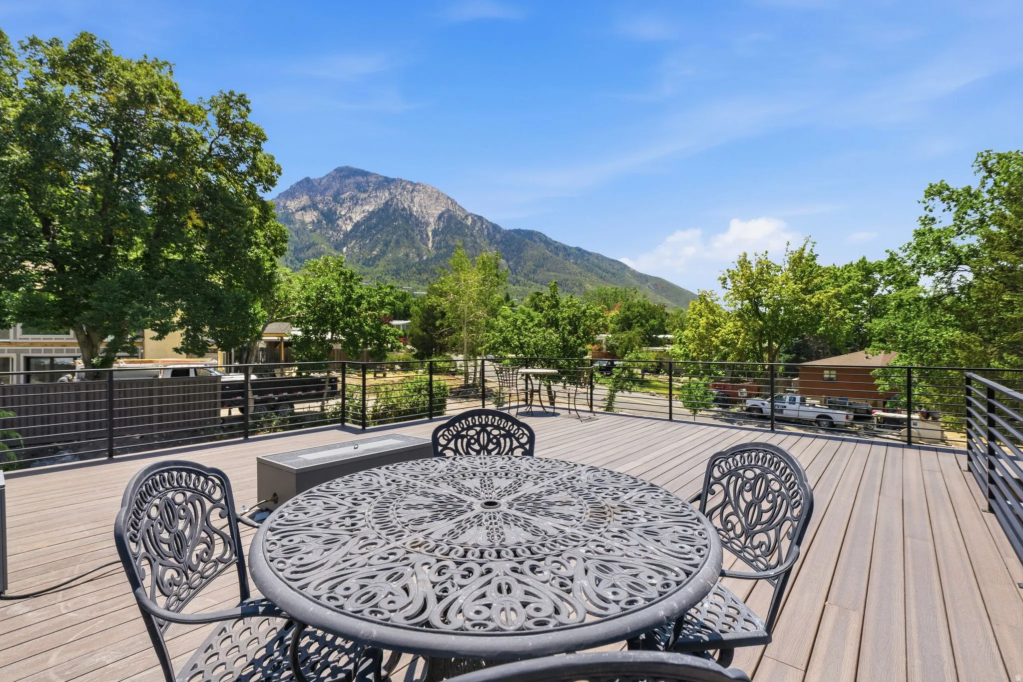 Grand view to Mt Olympus from the elevated deck over the garage.
