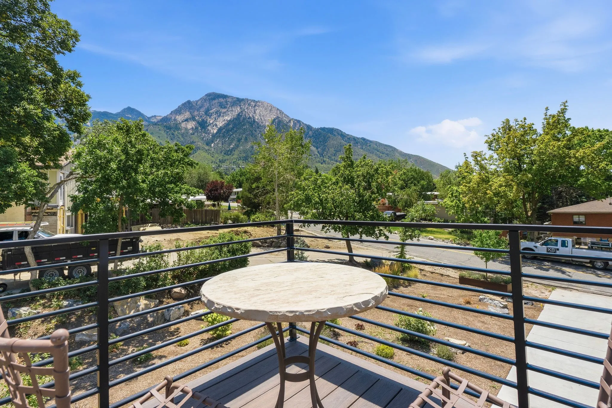 Grand view to Mt Olympus from the elevated deck over the garage.