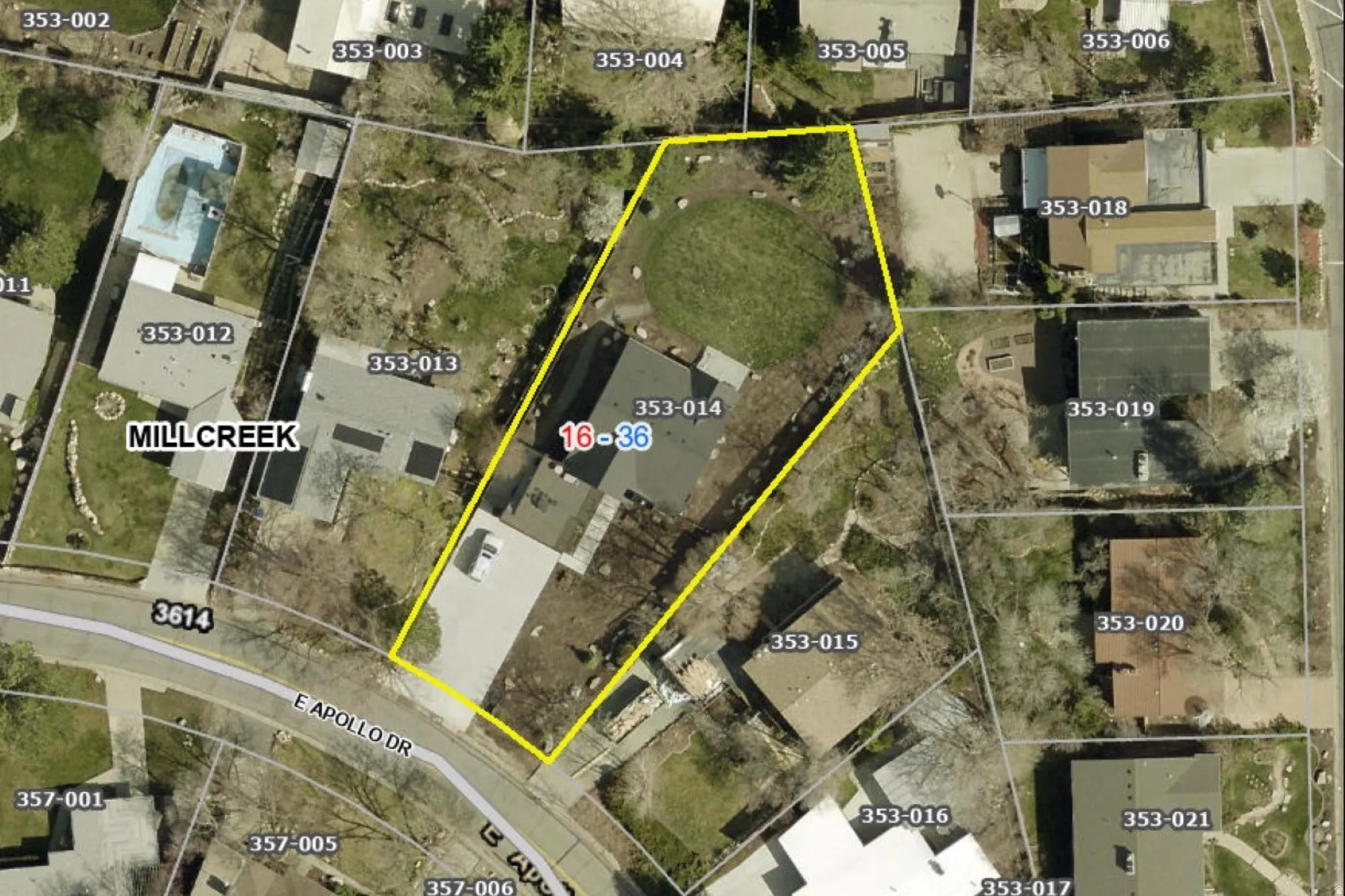 Assessor's Parcel Map indicating the boundaries for the property.