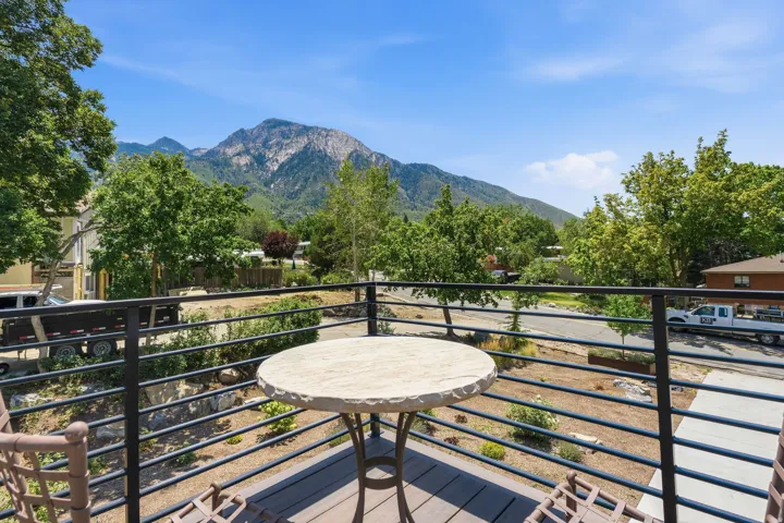 Grand view to Mt Olympus from the elevated deck over the garage.