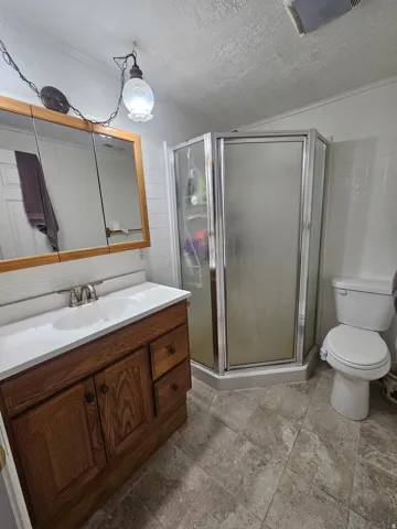 3/4 Bathroom downstairs off bedroom