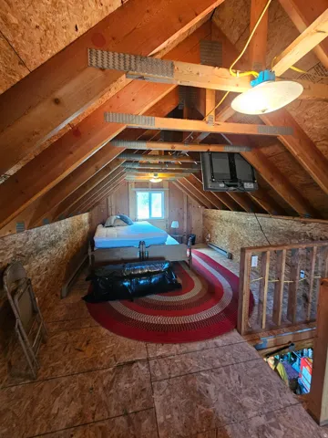 Detached Garage - Upstairs with extra space - power connected with baseboard heaters!
