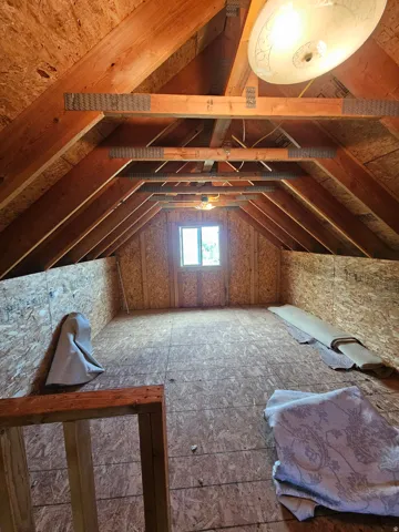 Detached Garage - Upstairs with extra space - power connected with baseboard heaters!