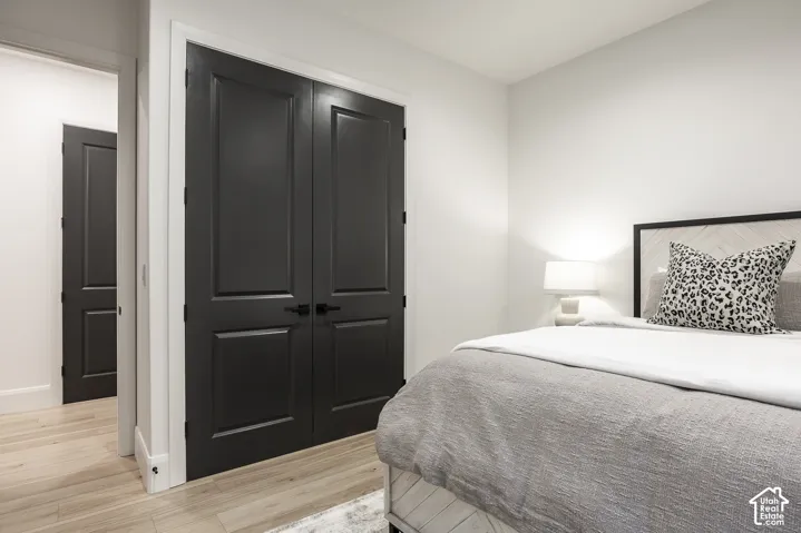 Dual panel-style doors with black hardware