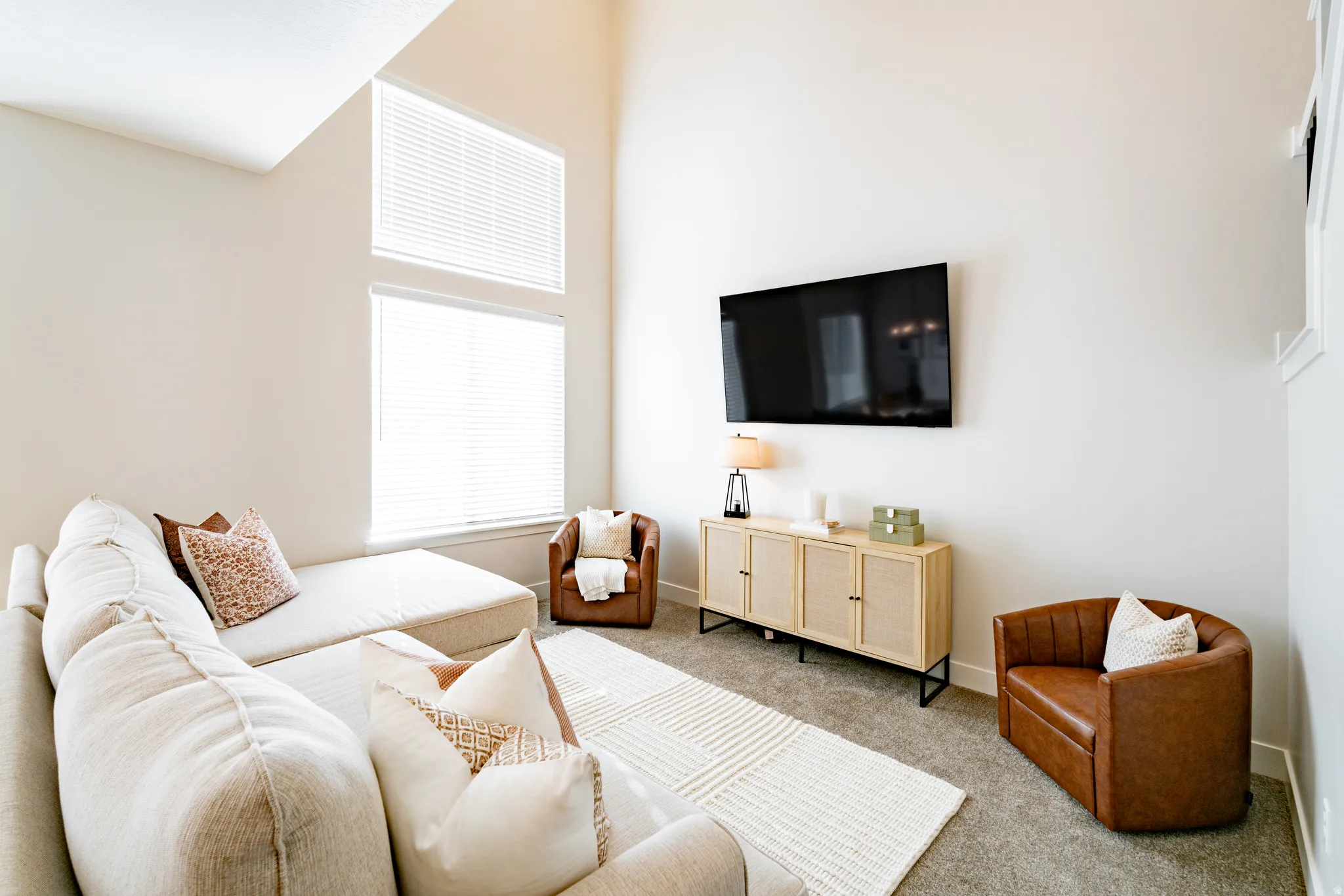 Vaulted living room