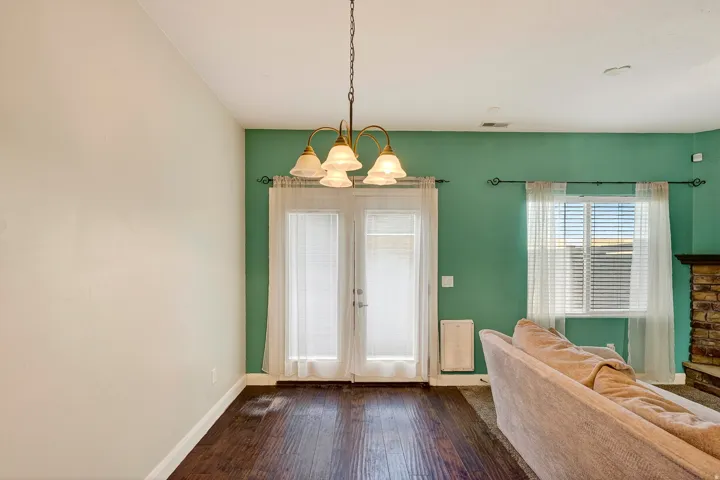 Wood-finish flooring throughout