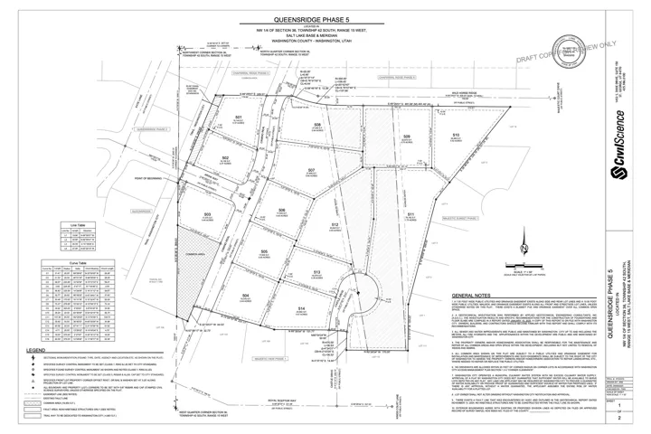 Plat Map. Illustrating lot divisions and property boundaries for Queensbridge Phase 5