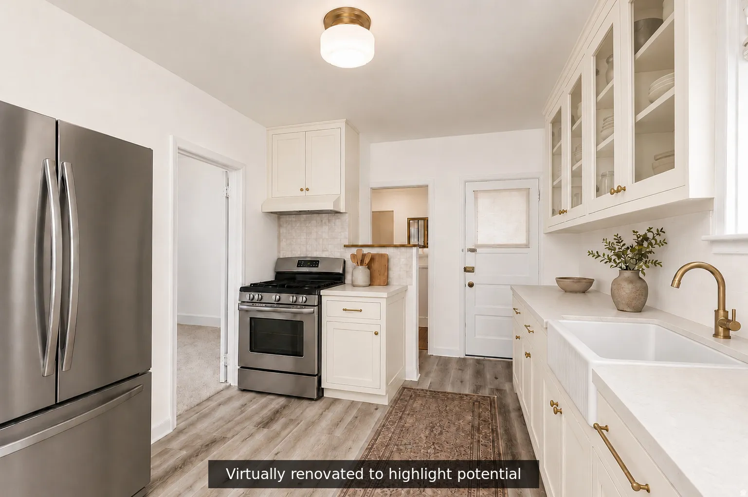 Virtually renovated and staged