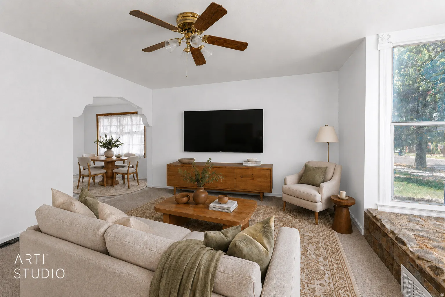 Virtually renovated and staged