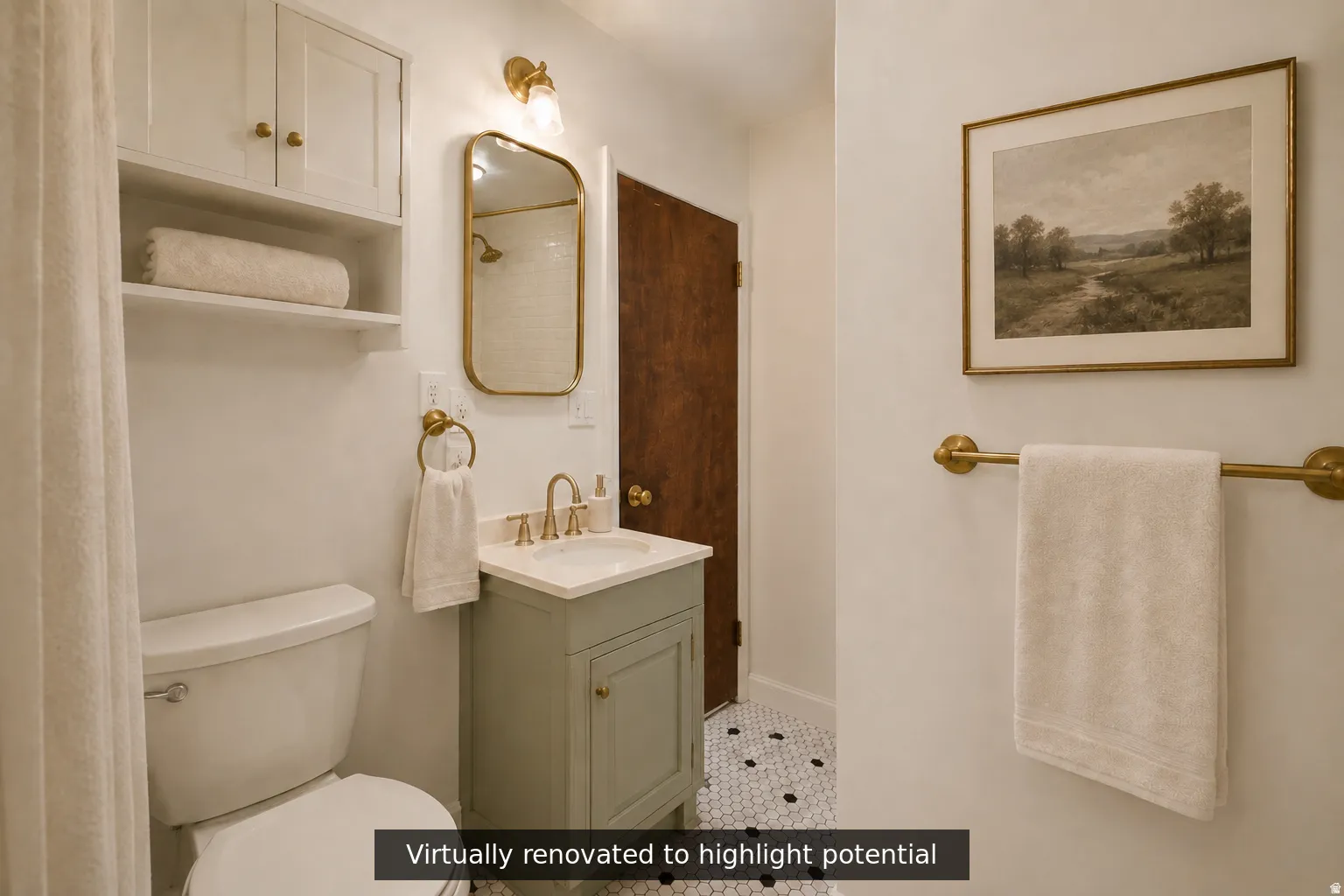 Virtually renovated and staged