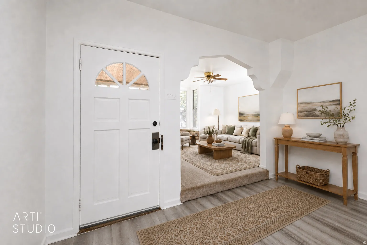 Virtually renovated and staged