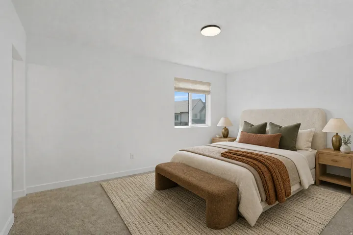 Virtually staged bedroom 3