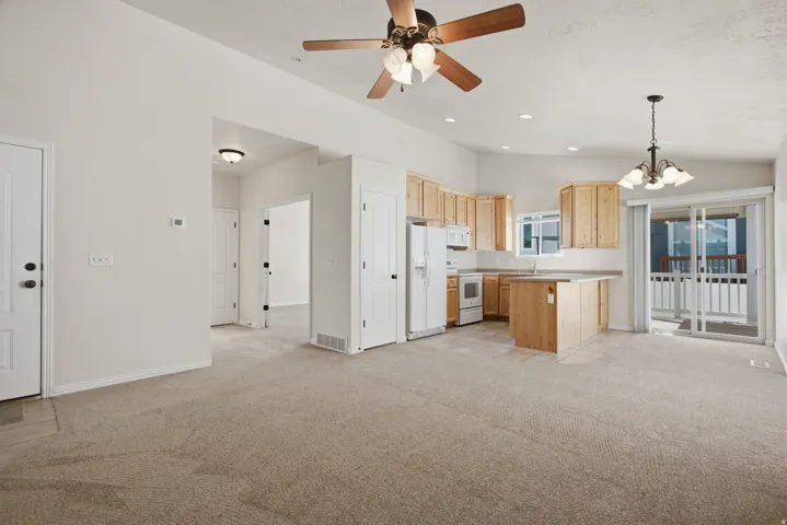 Open concept family room/kitchen/dining