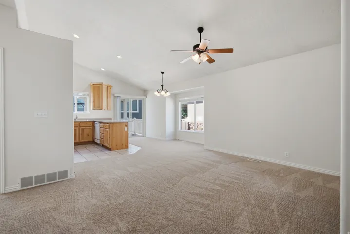 Open concept family room/kitchen/dining