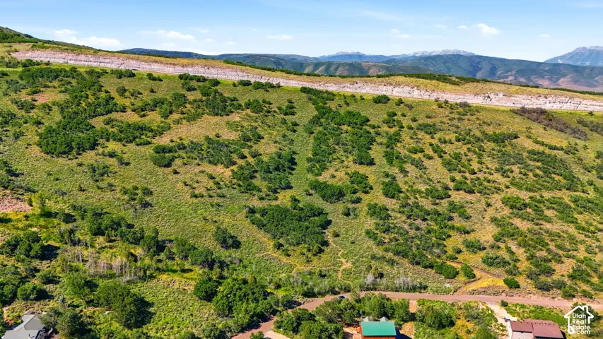 View looking directly at lot from the north