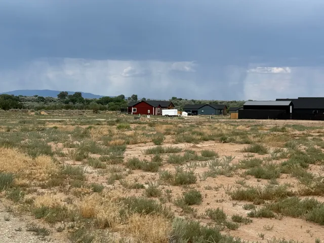Expansive vacant land featuring natural vegetation and distant mountain ranges