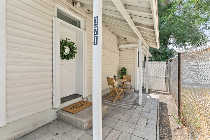 Entrance to unit 371. Entrance is on the west side of the duplex.