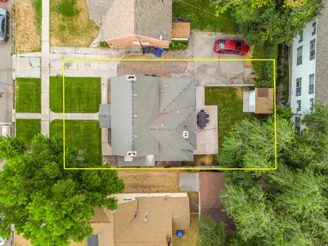 Aerial perspective showcasing the property's footprint