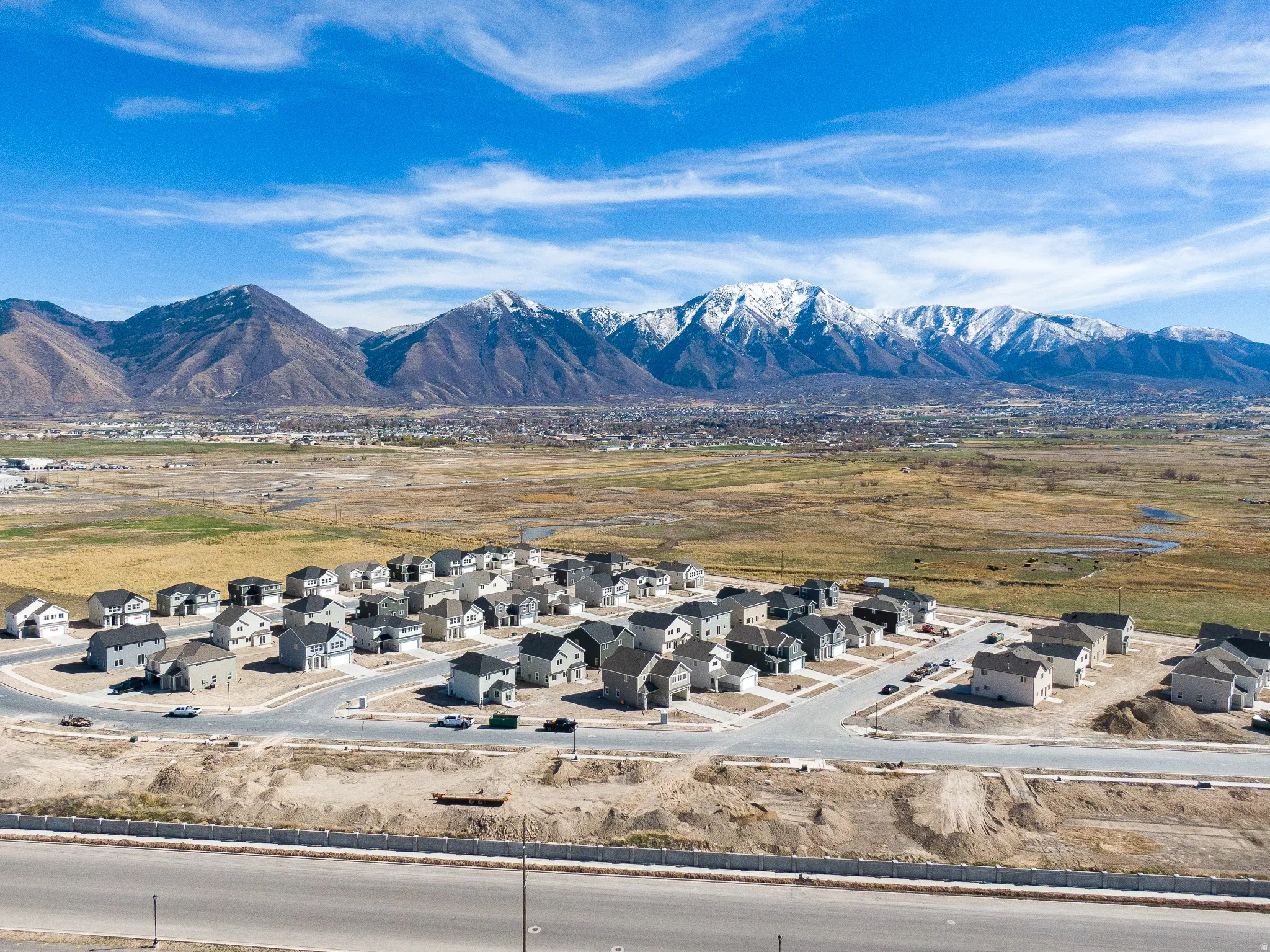 Aerial view of community