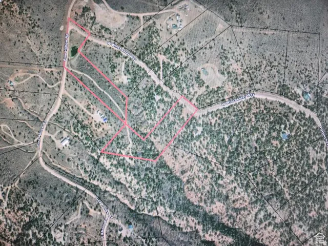 Aerial parcel map. Illustrating property boundaries and surrounding land features
