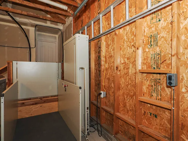 Built-in vertical lift system with panel surround