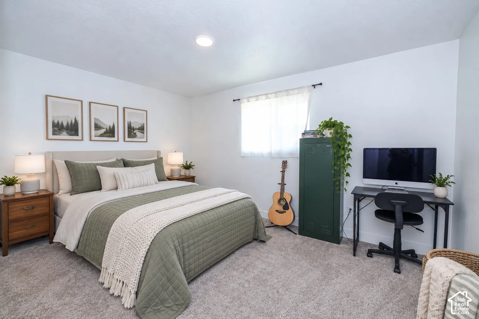 Virtually staged bedroom