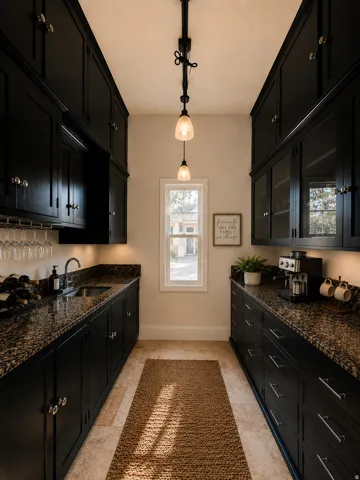 Butler Pantry/Wet Bar - AI Staged