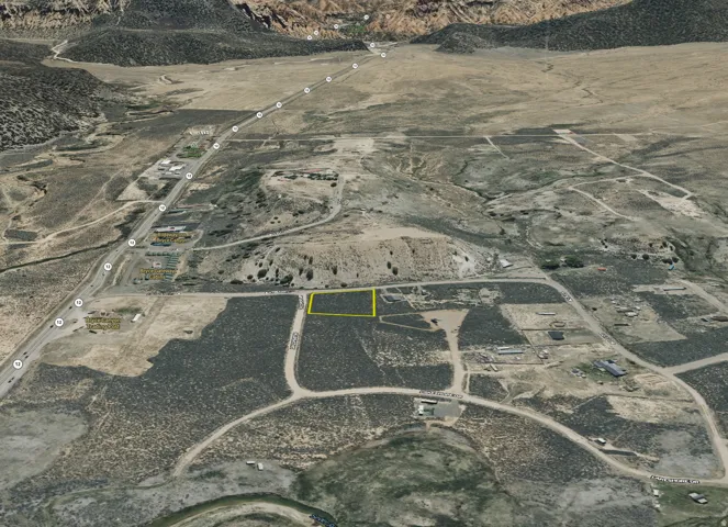 Aerial Property Map. Displaying the property's boundaries and surrounding geographical features