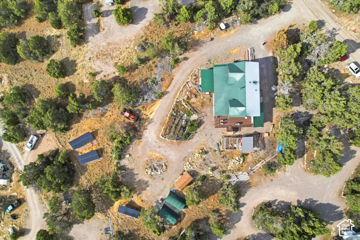 Aerial perspective showcasing the property