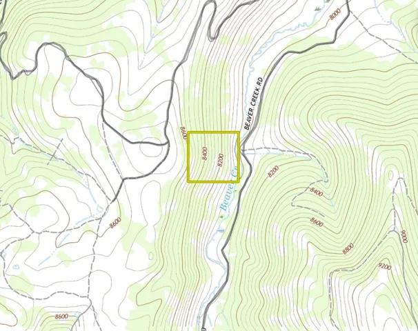 Topographic Map. Illustrating the property's elevation contours and surrounding geographical features