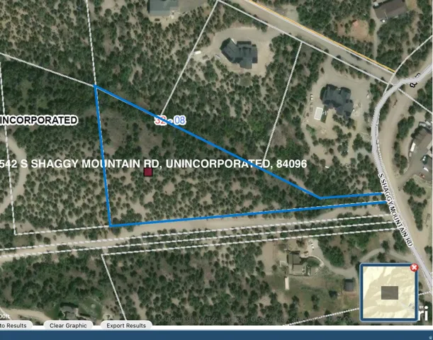 Property Map. Displaying the property's boundaries and location within an unincorporated area