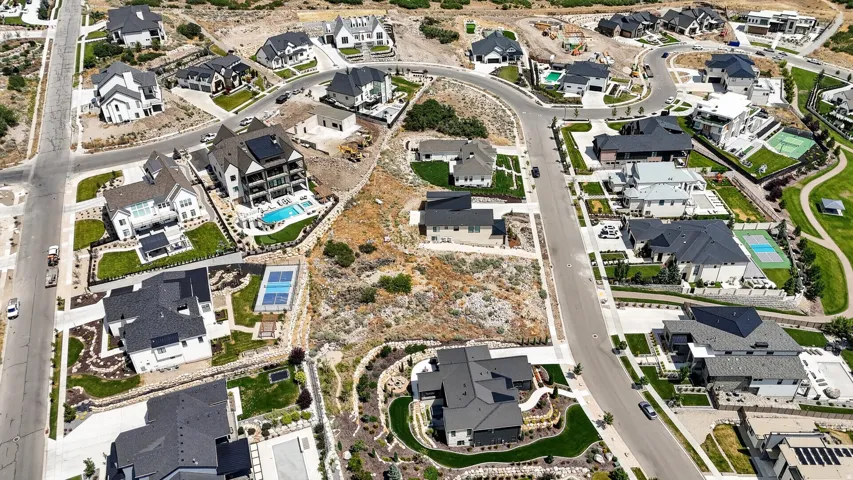 side aerial view of the property