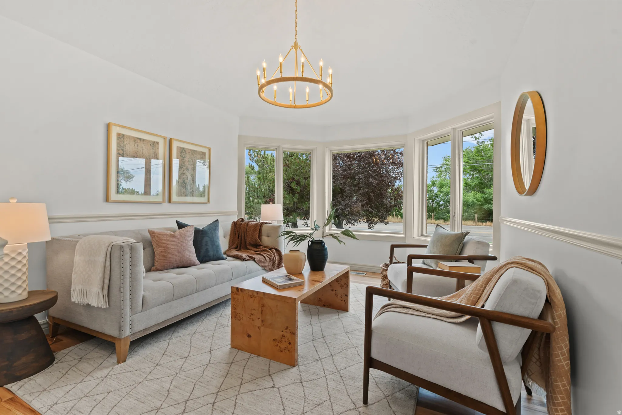 Formal living, den or office space.