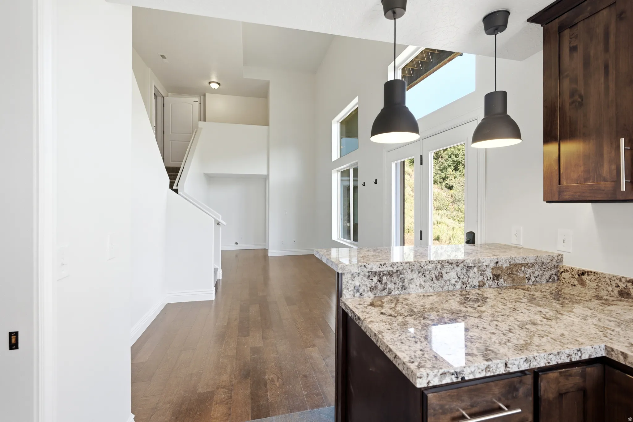 View of the living area of the ADU from the kitchen