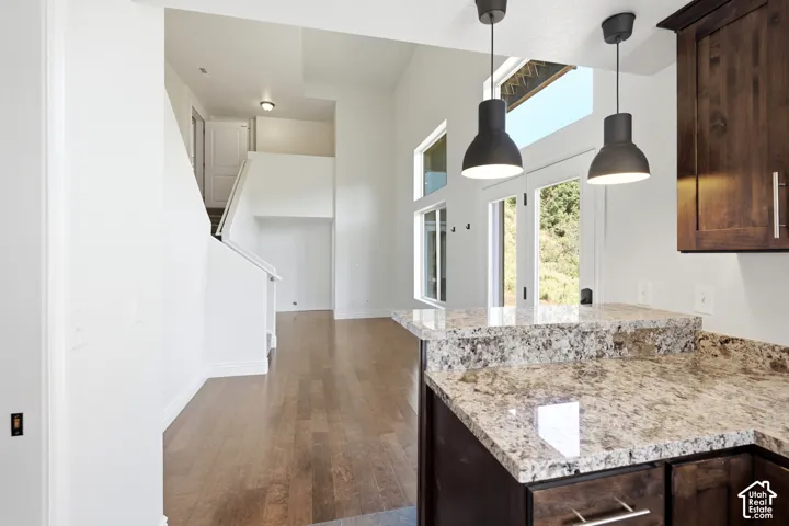 View of the living area of the ADU from the kitchen