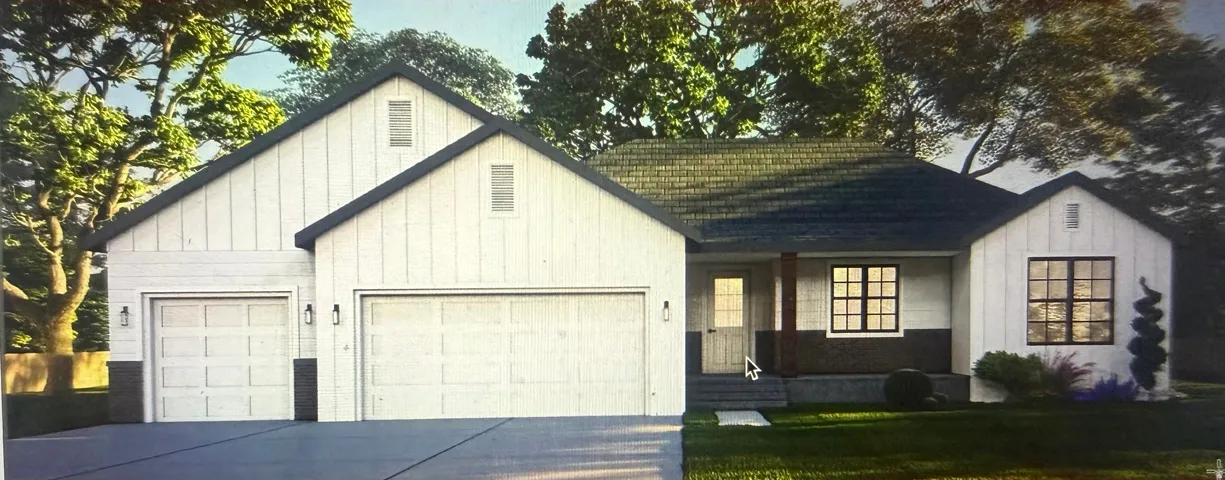 Modern farmhouse exterior featuring board and batten siding