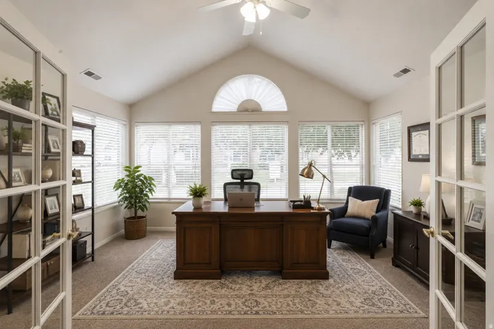Virtually staged as an office