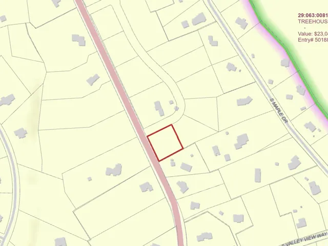 Property Parcel Map. Displaying the property boundaries and identifying the specific parcel with associated details
